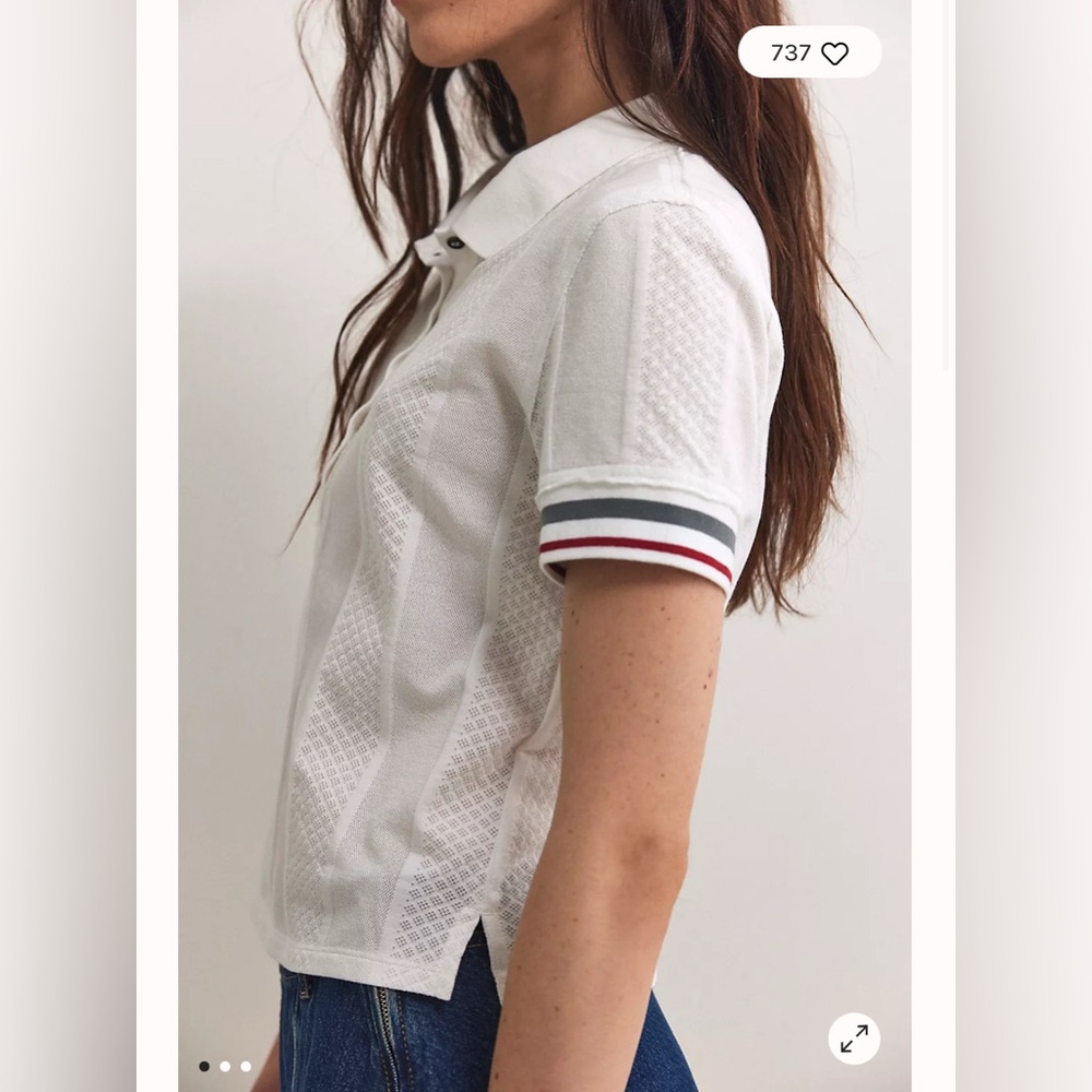 Free People We The Free Clara Polo. NWT. Ivory - Picture 2 of 3